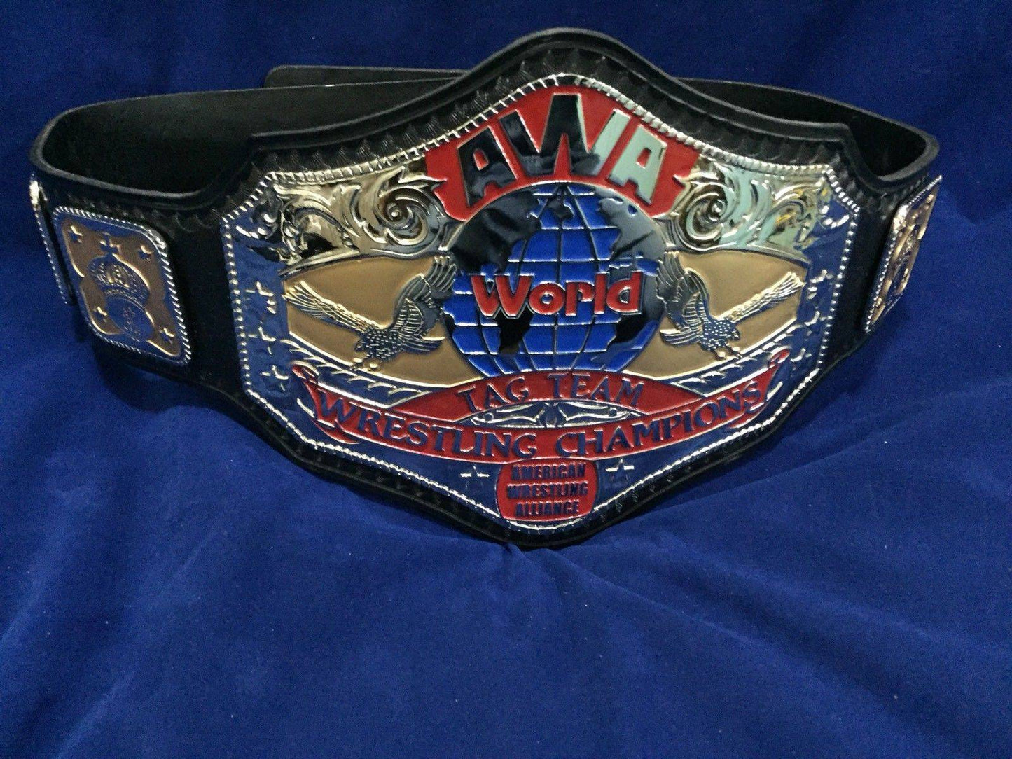 AWA WORLD TAG TEAM 24K GOLD Championship Belt