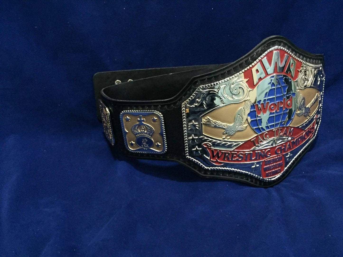 AWA WORLD TAG TEAM 24K GOLD Championship Belt