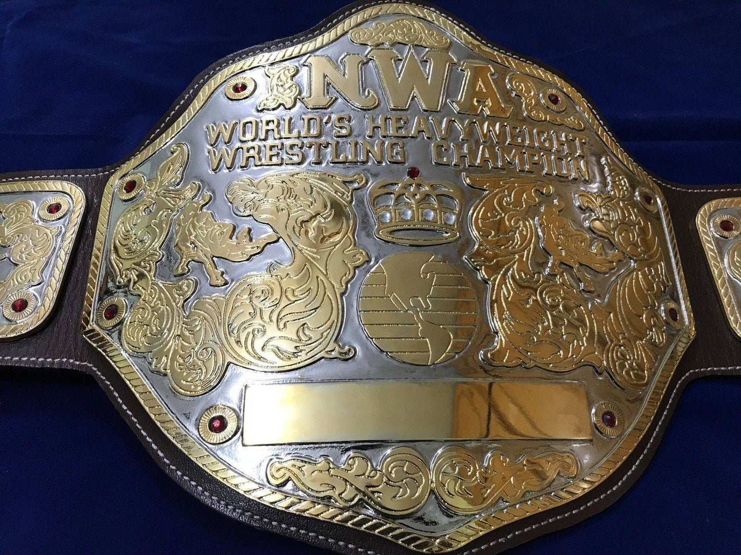 NWA BIG GOLD 24K GOLD Zinc Championship Belt