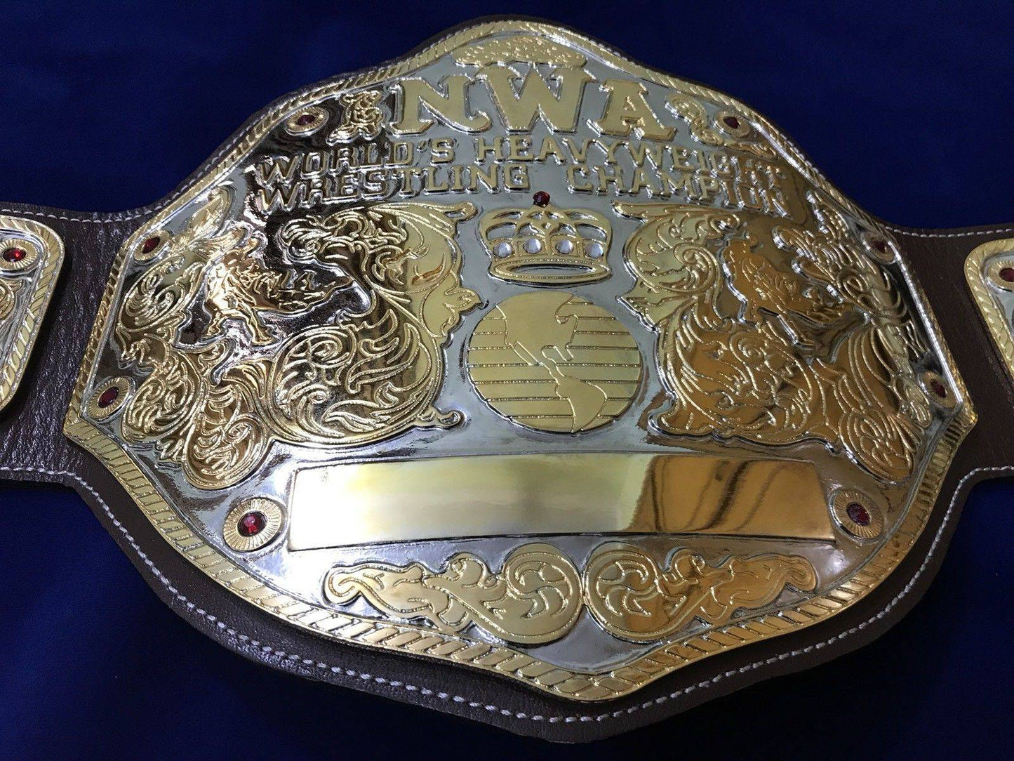 NWA BIG GOLD 24K GOLD Zinc Championship Belt