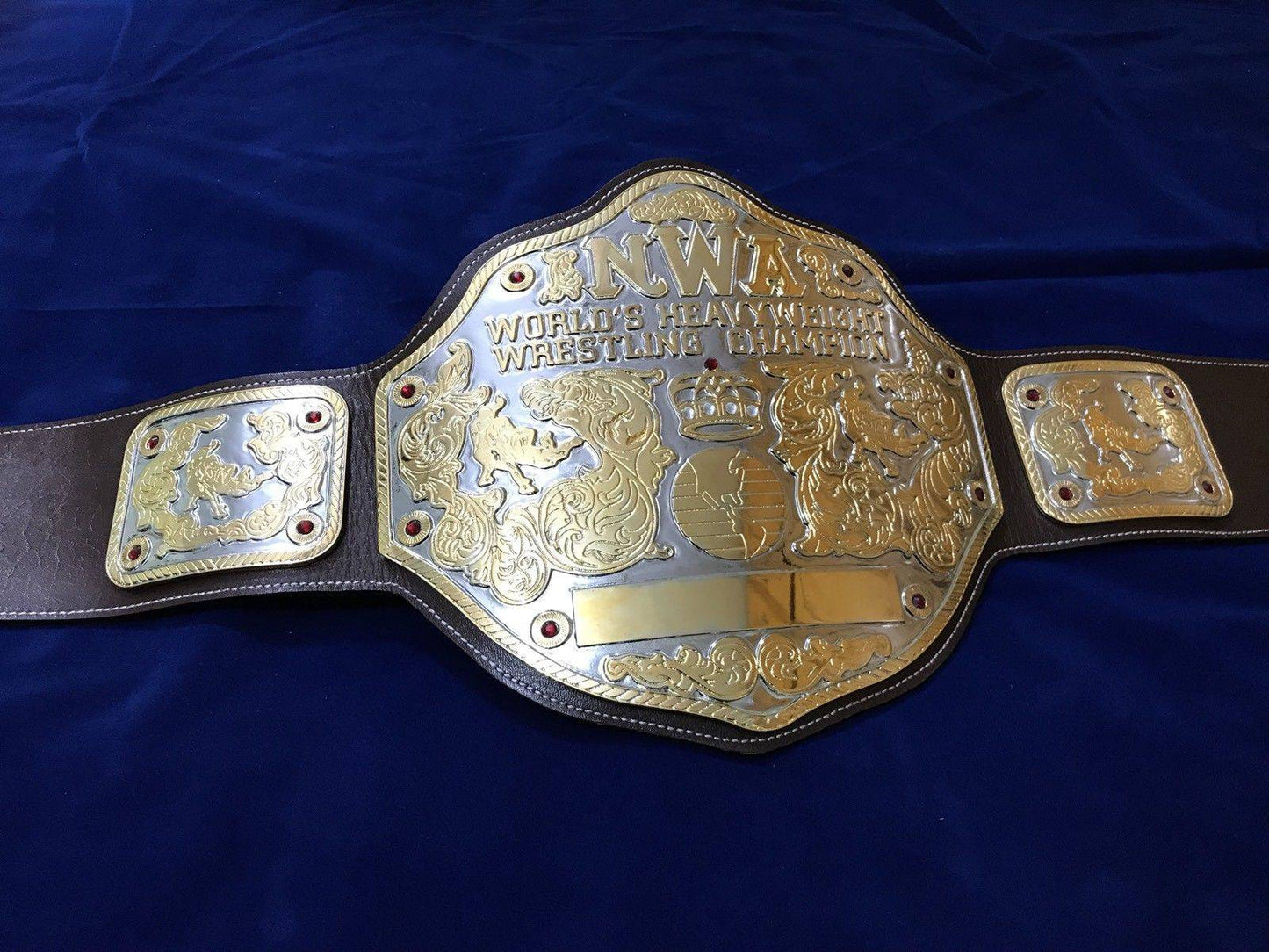 NWA BIG GOLD 24K GOLD Zinc Championship Belt