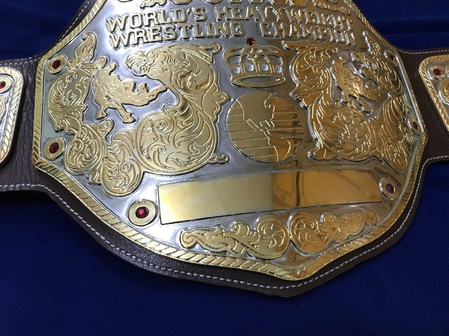 NWA BIG GOLD 24K GOLD Zinc Championship Belt