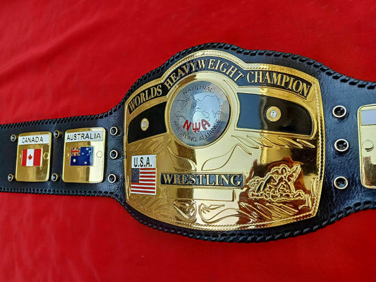 NWA DOMED GLOBE HEAVYWEIGHT Zinc Championship Belt