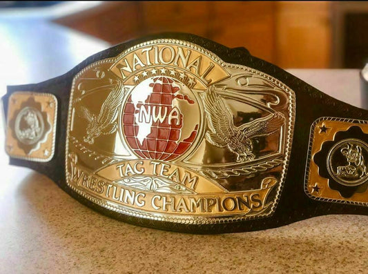 NWA NATIONAL TAG TEAM Zinc Championship Title Belt