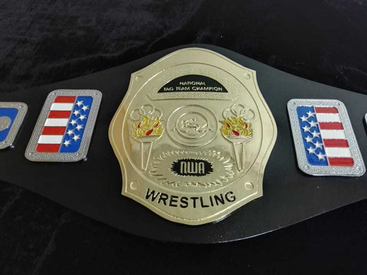 NWA NATIONAL TAG TEAM Zinc Championship Belt