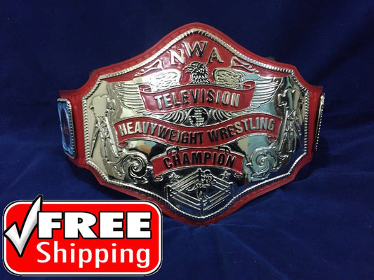 NWA Championship TELEVISION HEAVYWEIGHT 24K Nickle Zinc Championship Belt