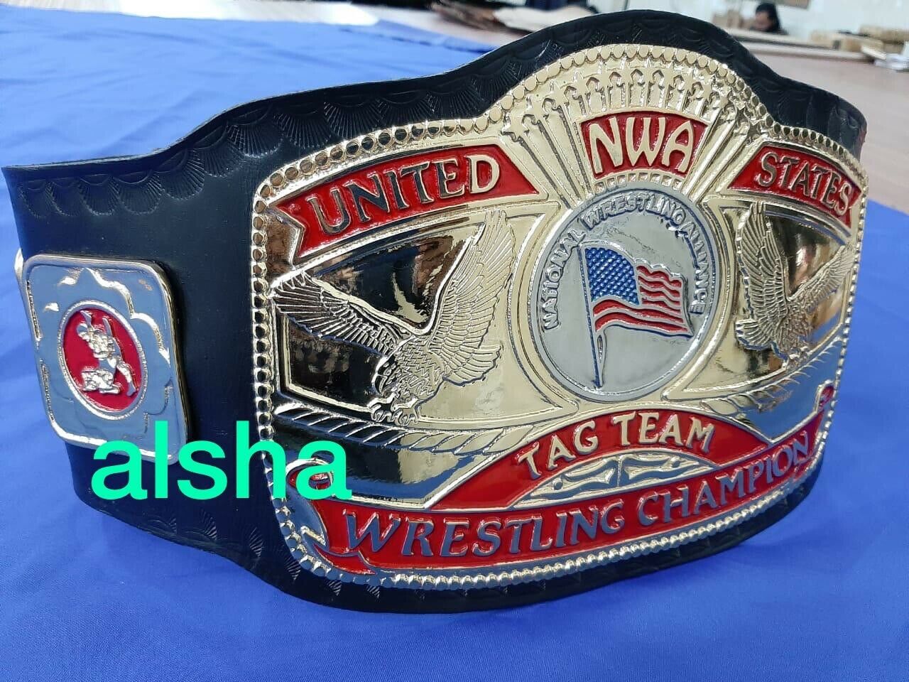 NWA US TAG TEAM Zinc Championship Belt