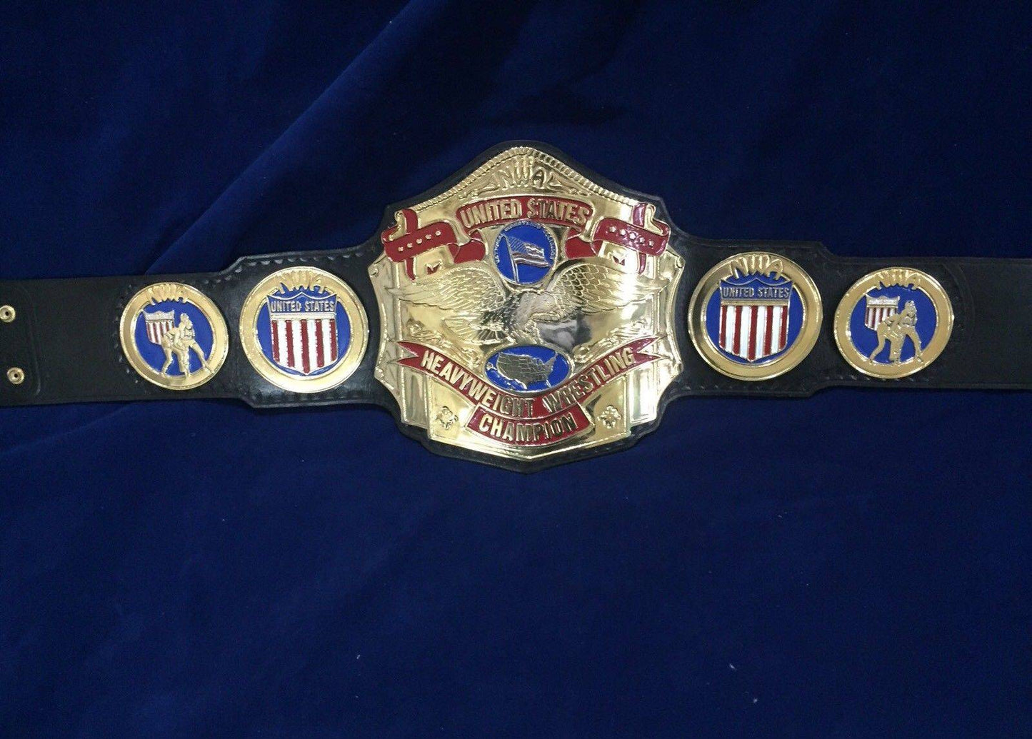 NWA UNITED STATES HEAVYWEIGHT 24K GOLD Zinc Championship Belt