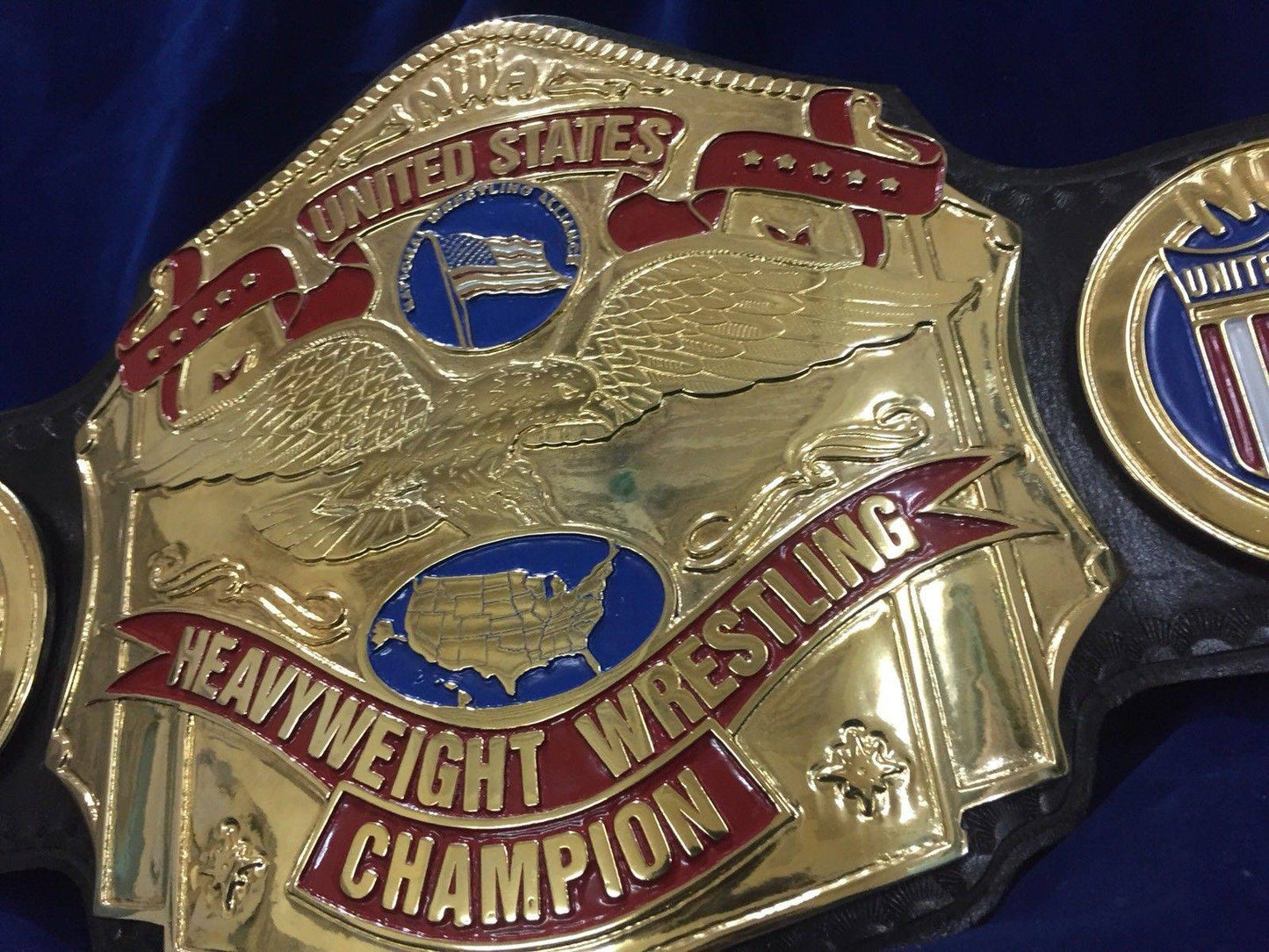 NWA UNITED STATES HEAVYWEIGHT 24K GOLD Zinc Championship Belt