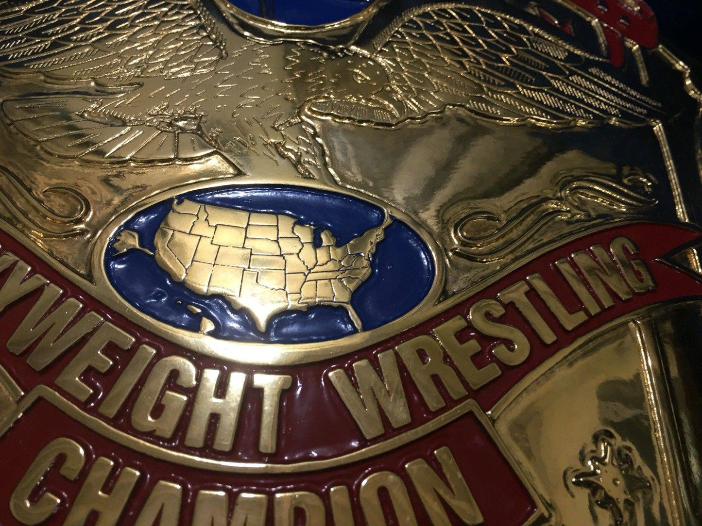 NWA UNITED STATES HEAVYWEIGHT 24K GOLD Zinc Championship Belt