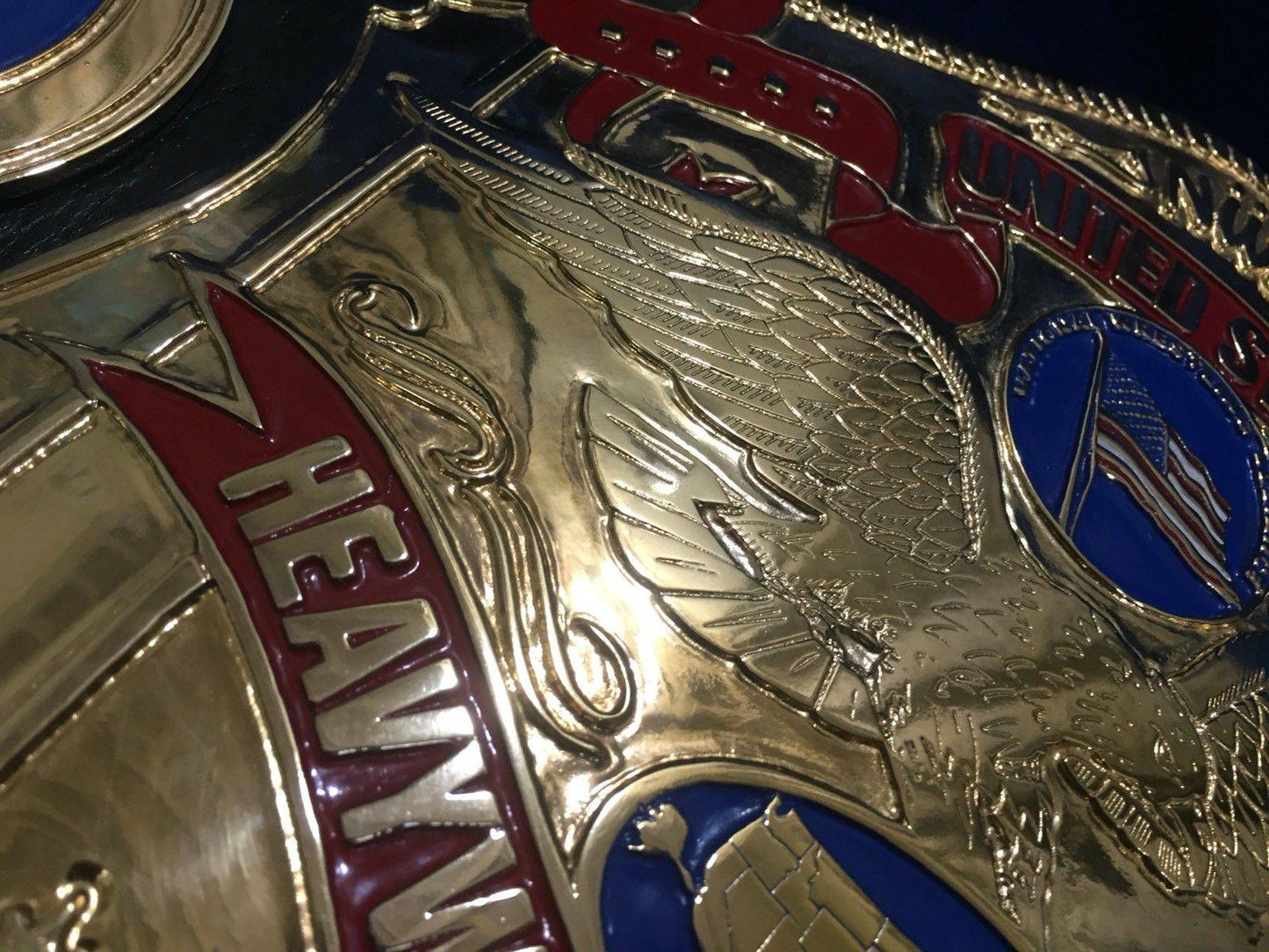 NWA UNITED STATES HEAVYWEIGHT 24K GOLD Zinc Championship Belt