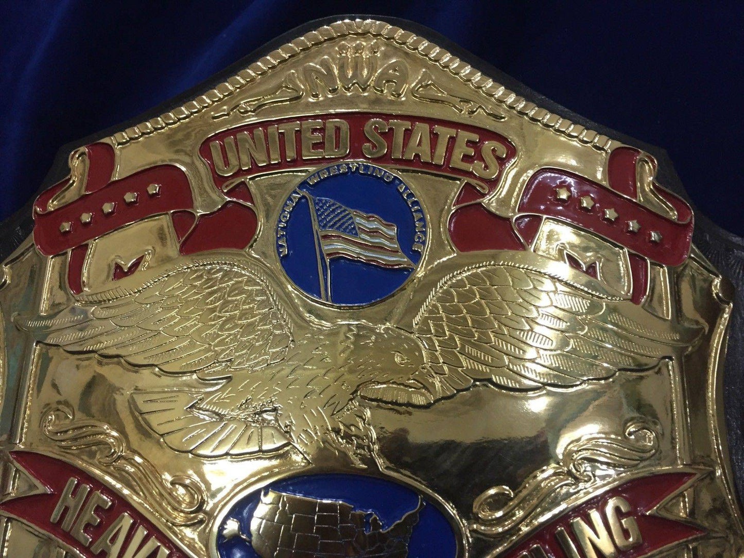 NWA UNITED STATES HEAVYWEIGHT 24K GOLD Zinc Championship Belt