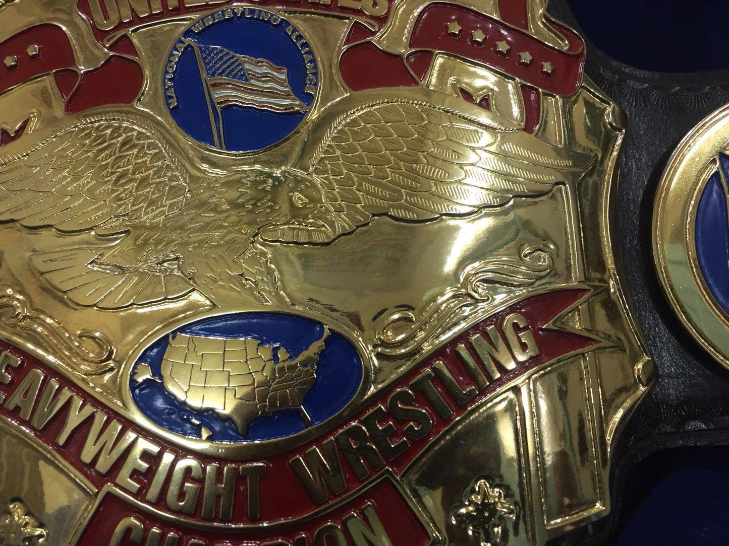 NWA UNITED STATES HEAVYWEIGHT 24K GOLD Zinc Championship Belt