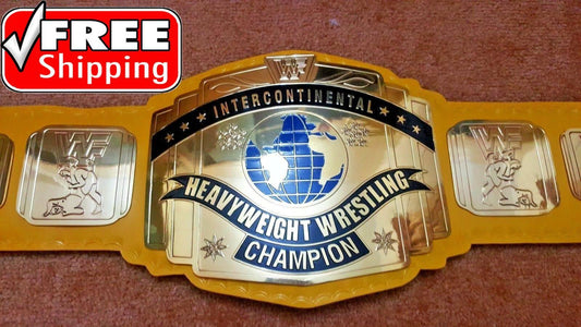 WWF INTERCONTINENTAL YELLOW Brass Championship Belt