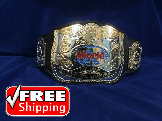 WWF WORLD TAG TEAM DUAL PLATED 24K GOLD Zinc Championship Belt