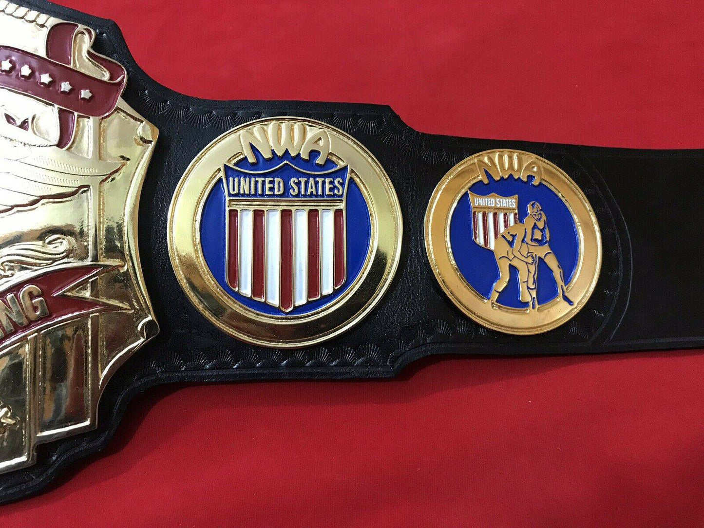 NWA US HEAVYWEIGHT 24K Gold Zinc Championship Belt