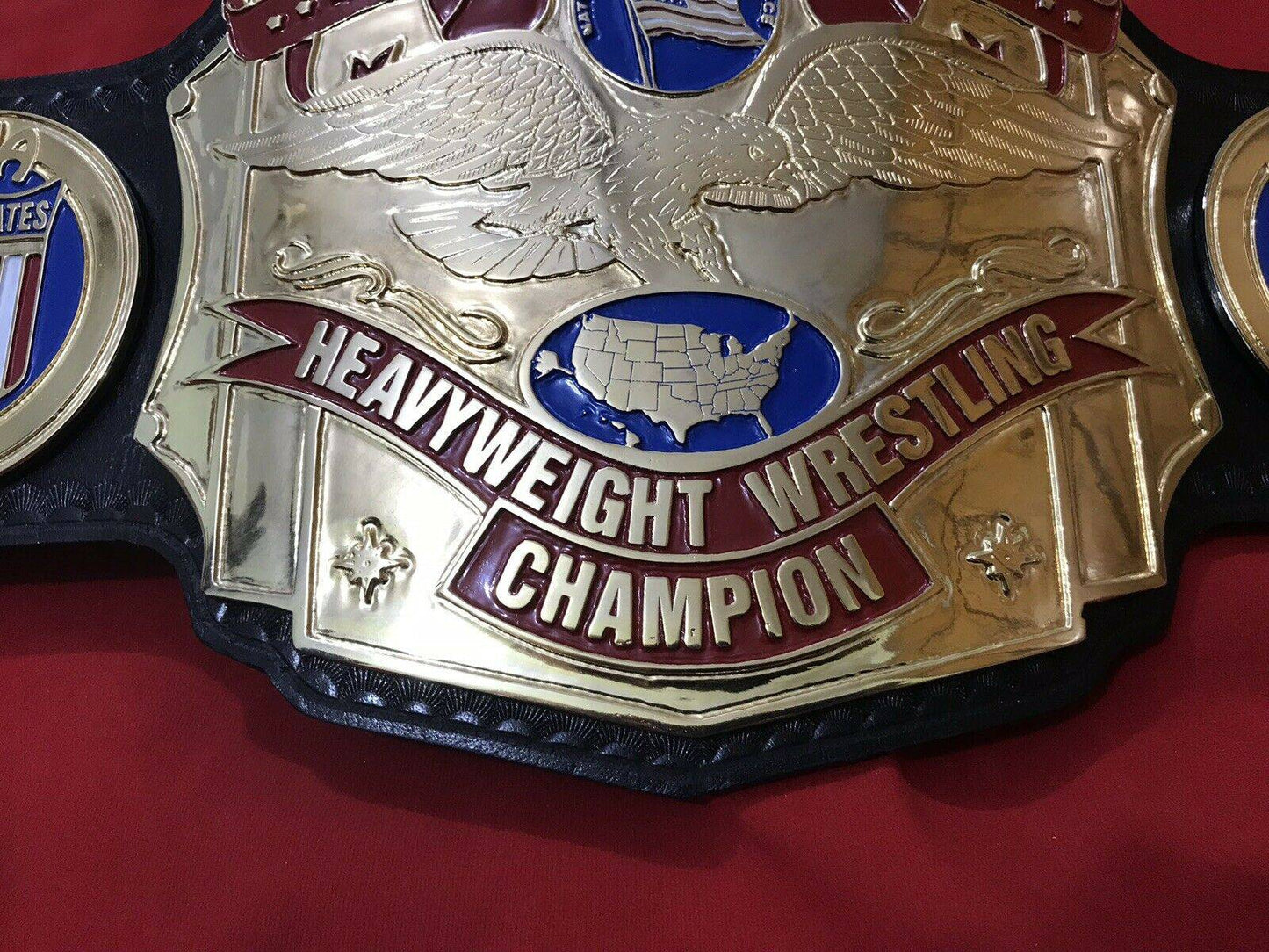 NWA US HEAVYWEIGHT 24K Gold Zinc Championship Belt