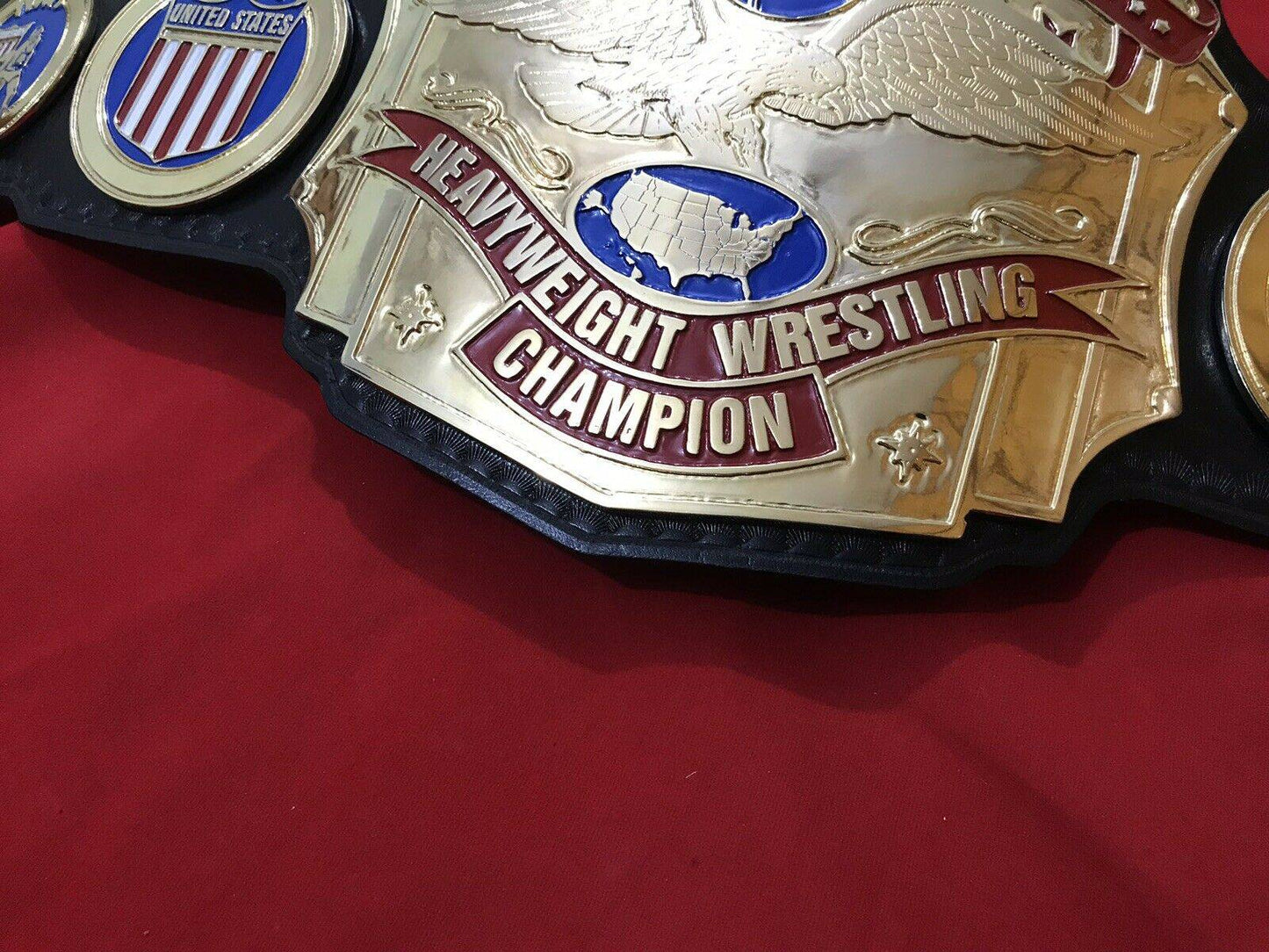 NWA US HEAVYWEIGHT 24K Gold Zinc Championship Belt