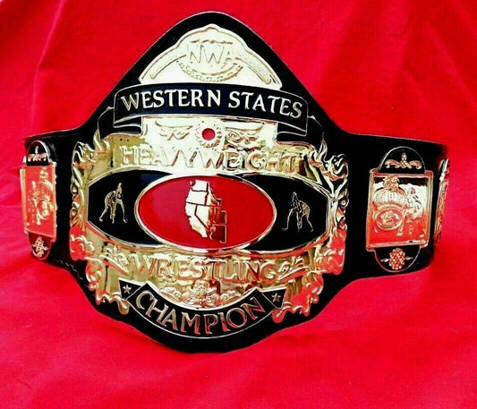 NWA WESTERN STATES HEAVYWEIGHT 24K GOLD Zinc Championship Belt